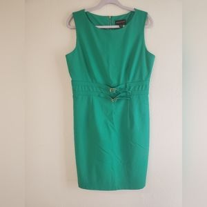 Dana Buchman sleeveless green dress, size 12